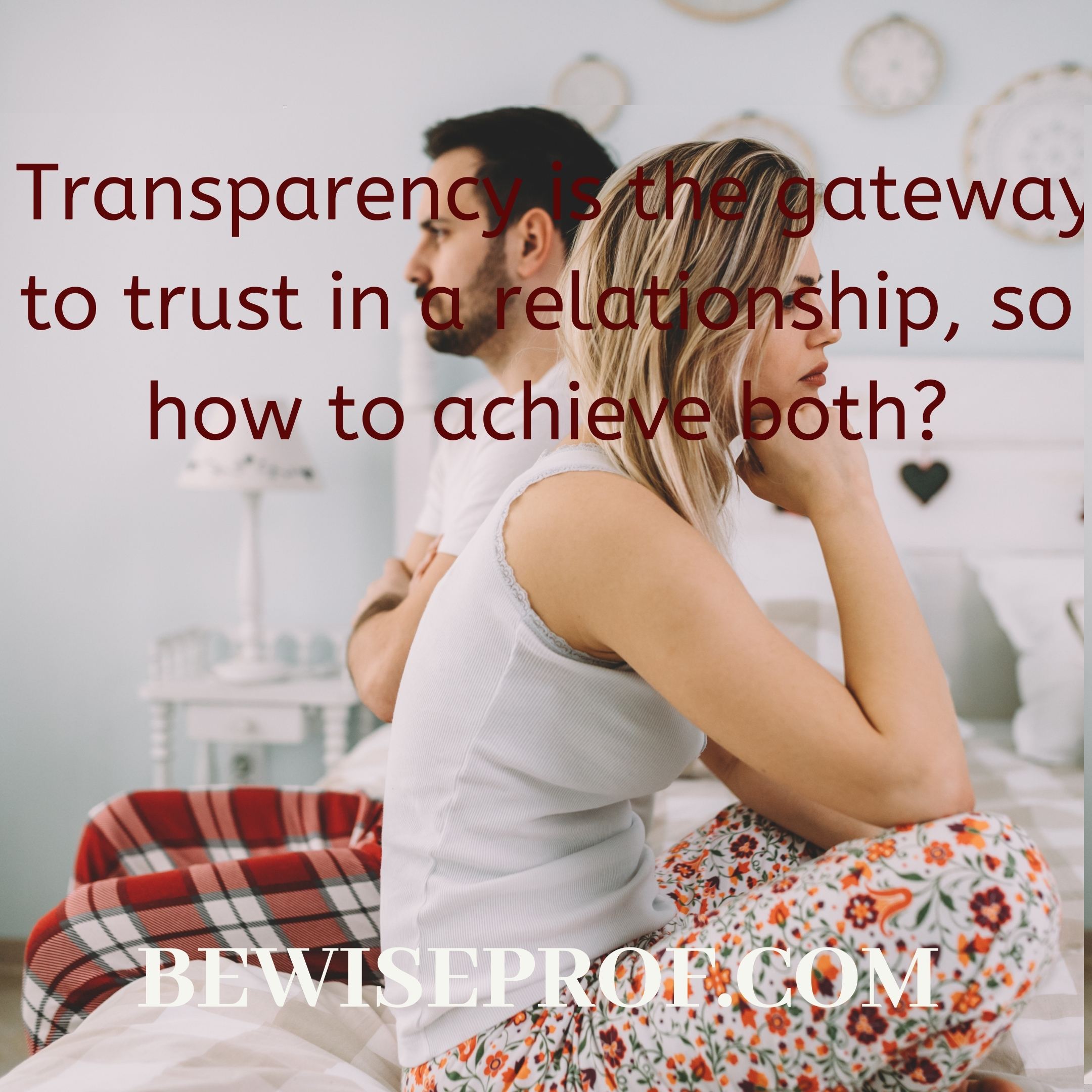 Transparency is the gateway to belief in a partnership, so how to reach both of those?